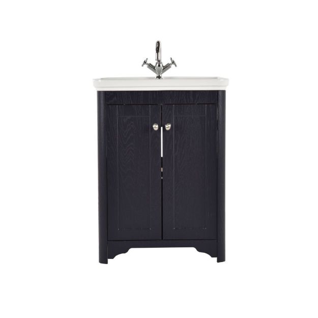 Lambeth 60cm Floor Standing Vanity Unit in Indigo Ash