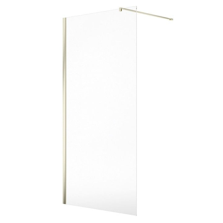 Velora 8mm Brushed Nickel Wetroom Glass Panel