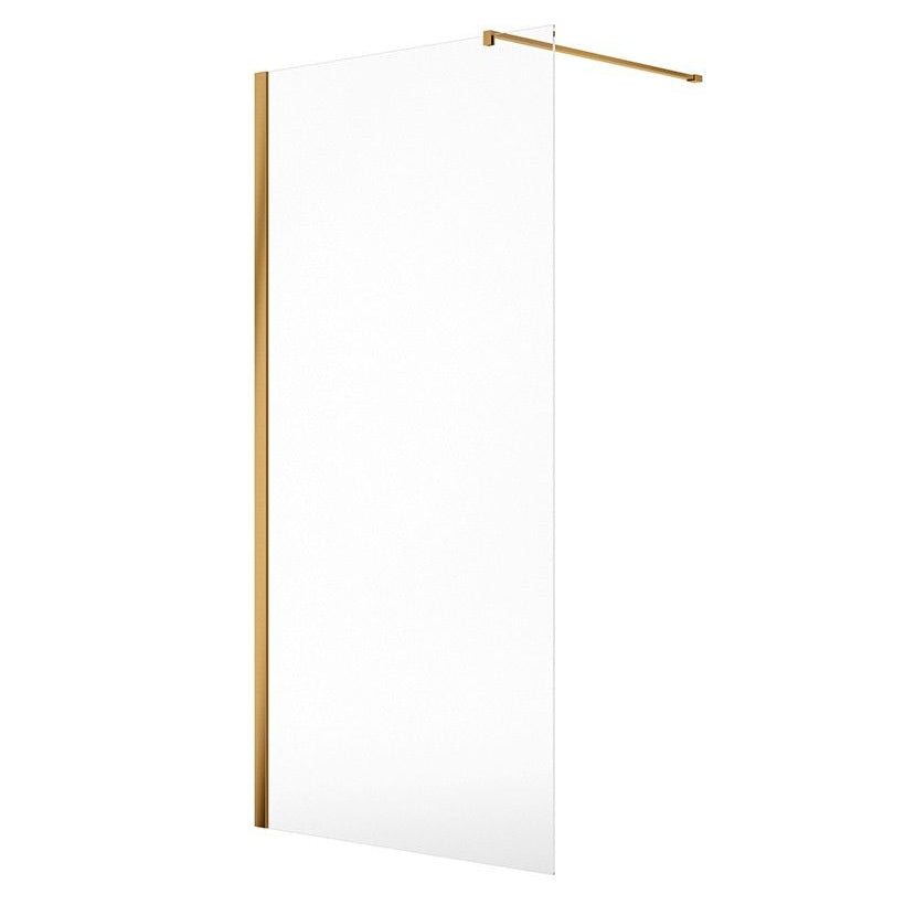 Aspect 8mm Brushed Gold Wetroom Glass Panel