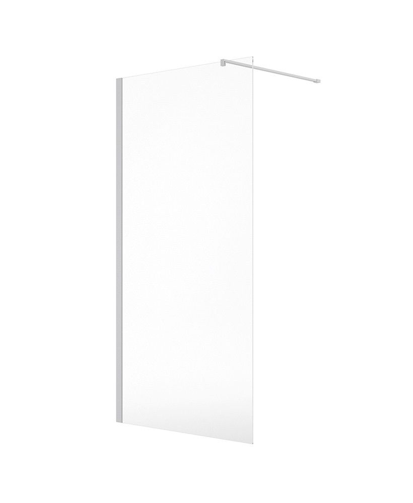 Aspect 8mm Matt White Wetroom Glass Panel