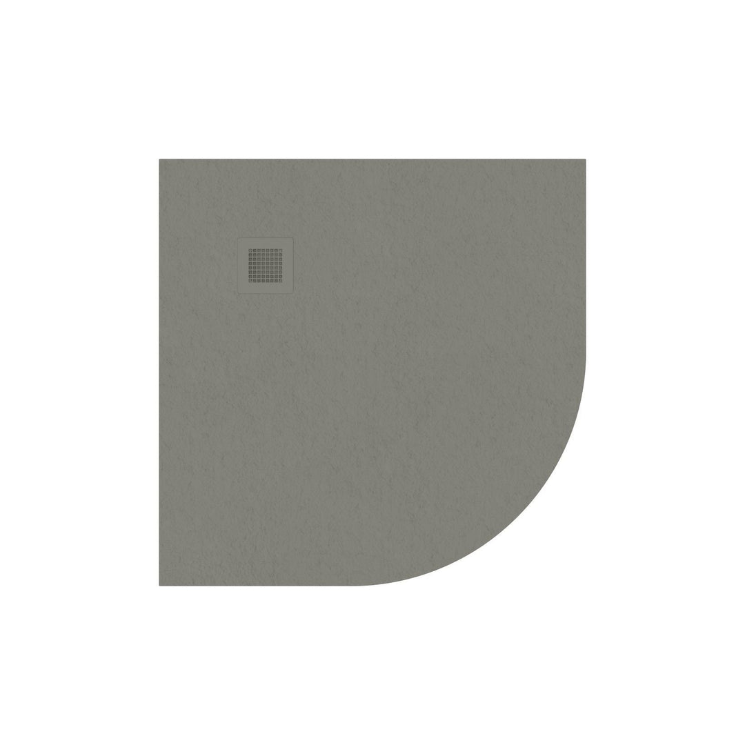 Slate Effect Quadrant Shower Tray - Taupe