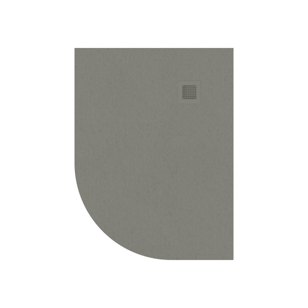 Slate Right Hand Offset Quadrant Shower Tray (Taupe)