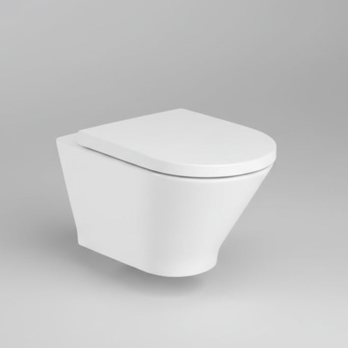 Roca The Gap Round Wall Hung Rimless Toilet Pan with Soft Close Seat