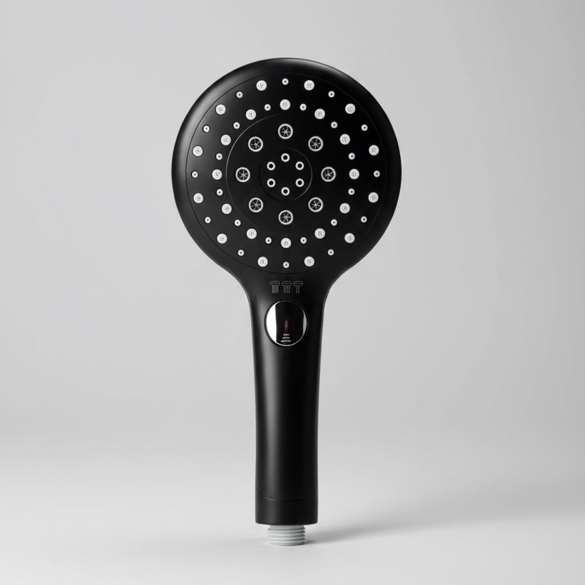 Three Function Shower Head - Black