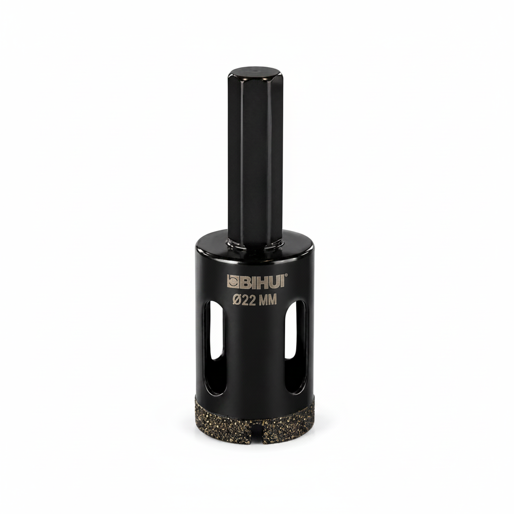 Bihui Pro 22mm Diamond Hole Saw (Straight Shank Hex Fitting)