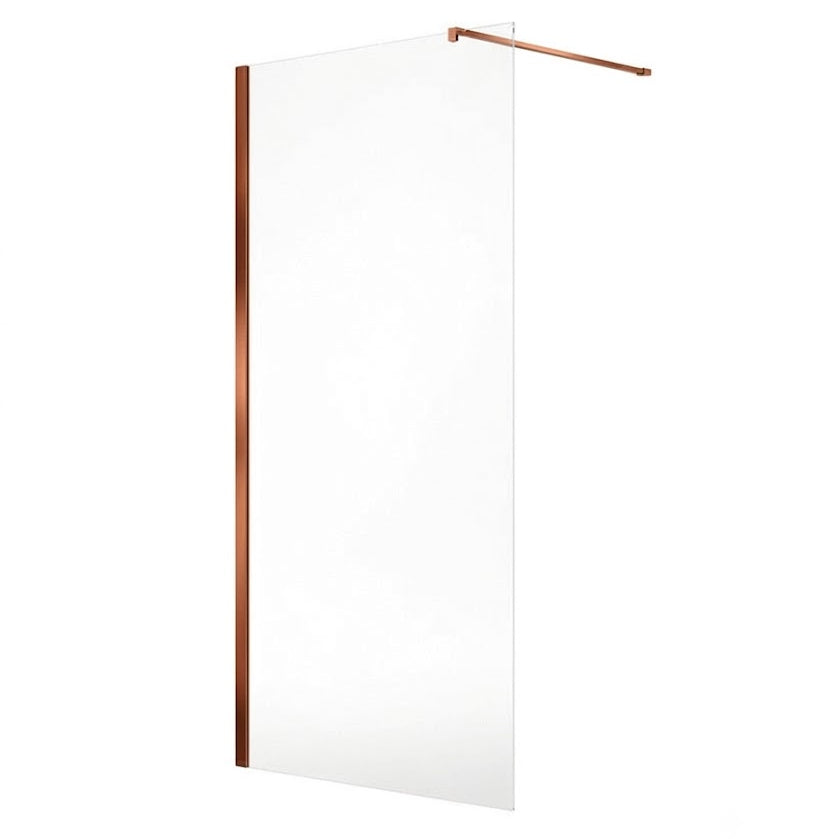 Aqualla Glass Collection Wet Room Panel Standard Kit (Brushed Bronze)