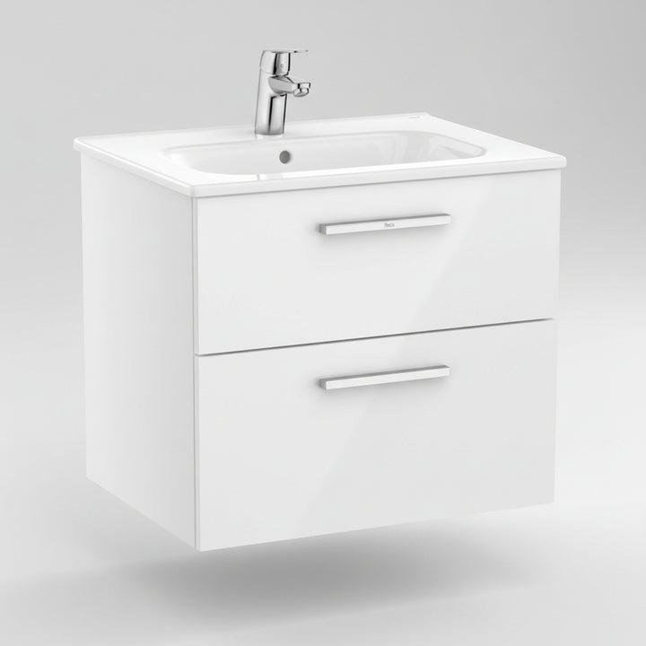 Roca Victoria Basic 600mm Wall Mounted Vanity Unit in White