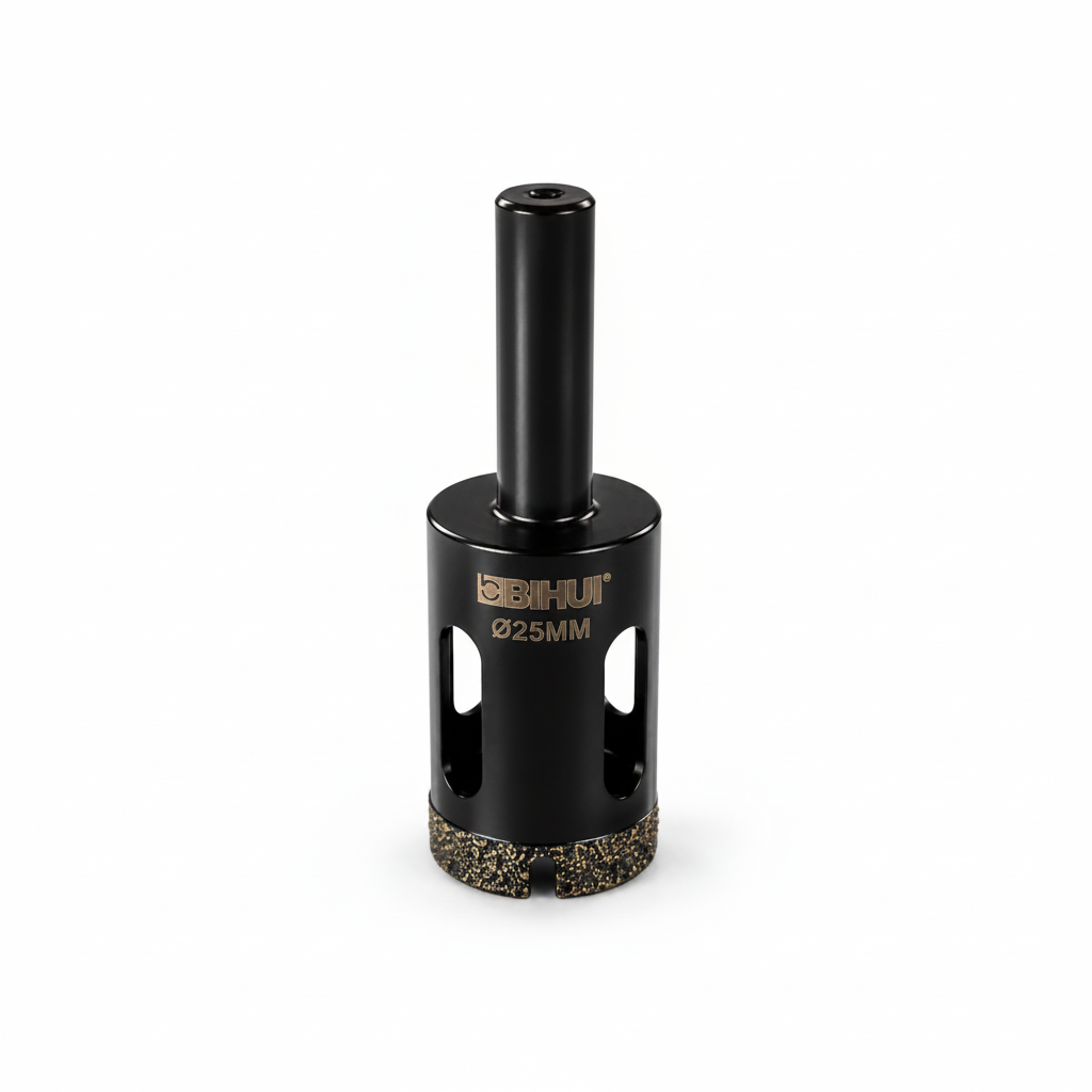 Bihui Pro 25mm Diamond Hole Saw (Straight Shank Hex Fitting)