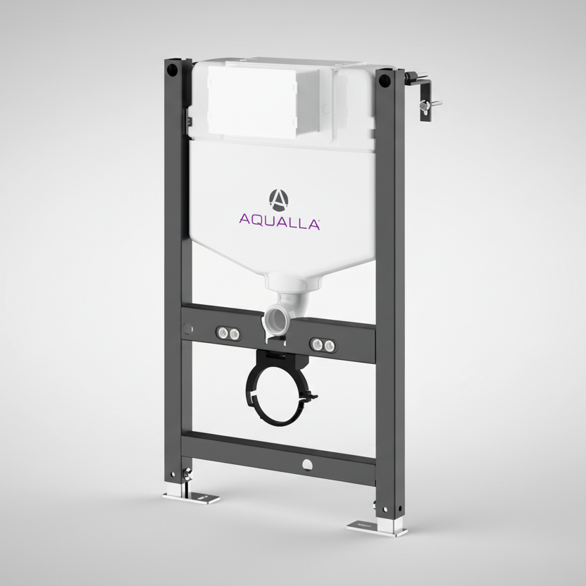 Aqualla 820mm Low-Height Concealed WC Frame & Dual Flush Cistern