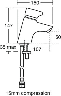 Ideal Standard Avon 21 Non-Concussive Basin Mixer