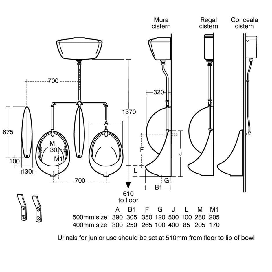 Sanura Urinal Bowl 500mm
