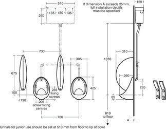 Sanura Urinal Bowl 400mm