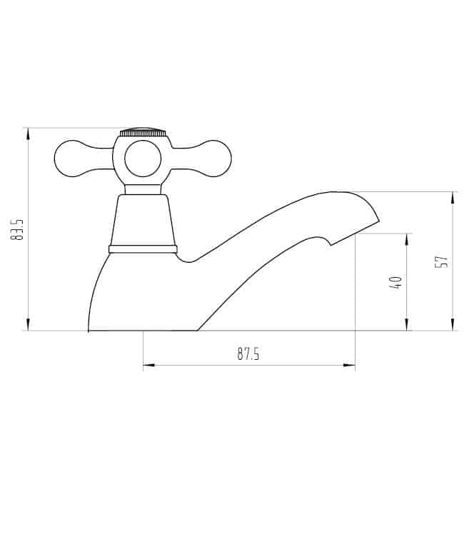 Adare Traditional Basin Taps Chrome (Pair)