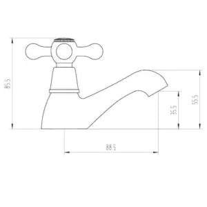 Adare Traditional Bath Taps Pair (Chrome)