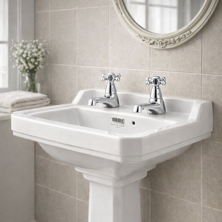 Adare Traditional Basin Taps Chrome (Pair)