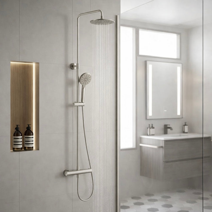 Aqualla Design Dual Drench Thermostatic Shower (Multiple Colours)