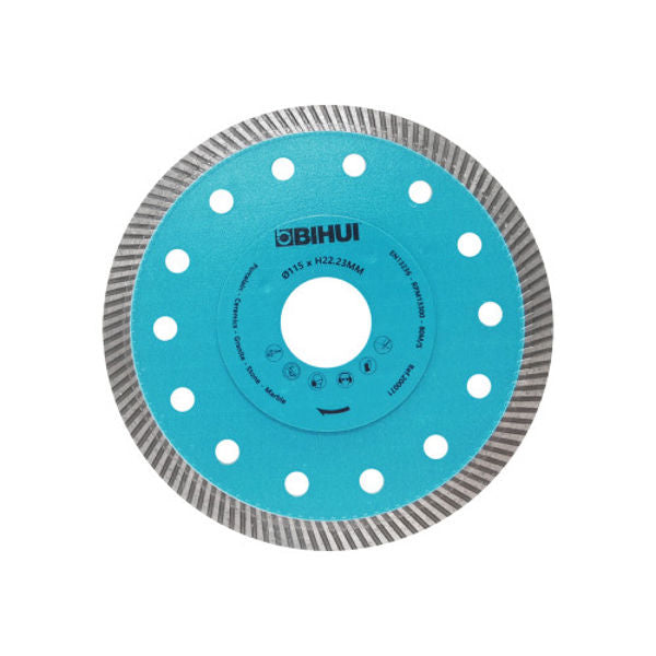Bihui Super Thin 115mm Turbo Diamond Blade (115 x 22.2mm)