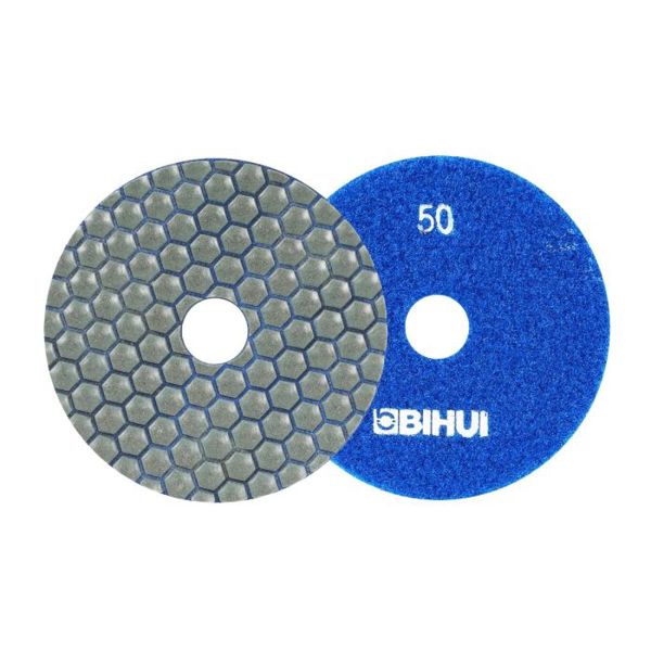 Bihui 4" (100mm) Dry Diamond Polishing Pad - 50 Grit