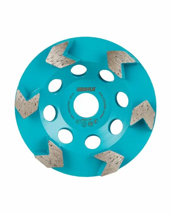 Bihui Pro Grind 5" (125mm) Diamond Cup Wheel - 6 Blocks