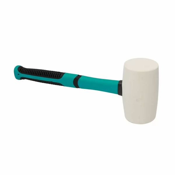 Bihui White Rubber Mallet with Soft-Grip Handle