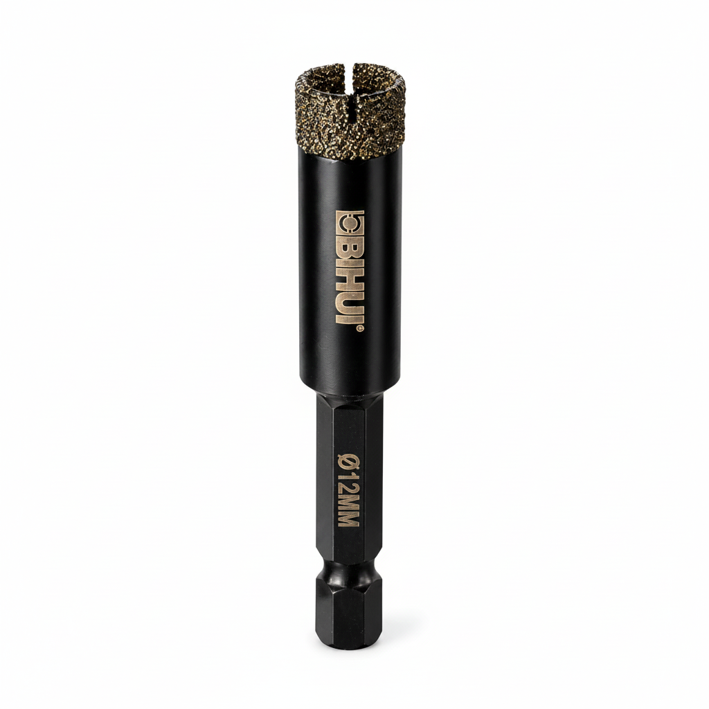 Bihui Pro 12mm Diamond Hole Saw (Straight Shank Hex Fitting)
