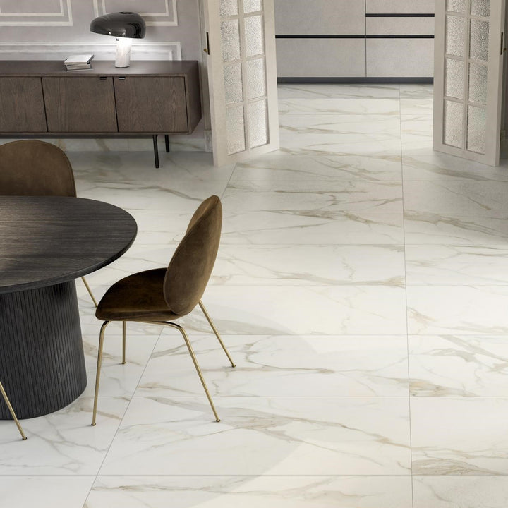 Calacatta Gold Porcelain Gloss Tile 60x60 (Sqy)