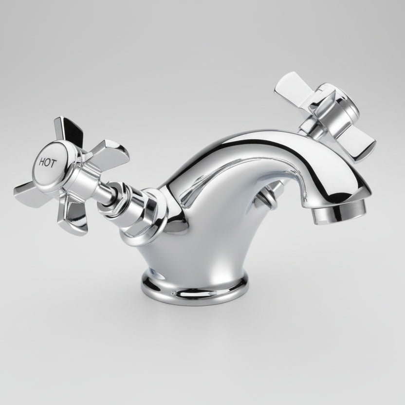 Cashel Traditional Basin Mixer & Waste (Chrome)