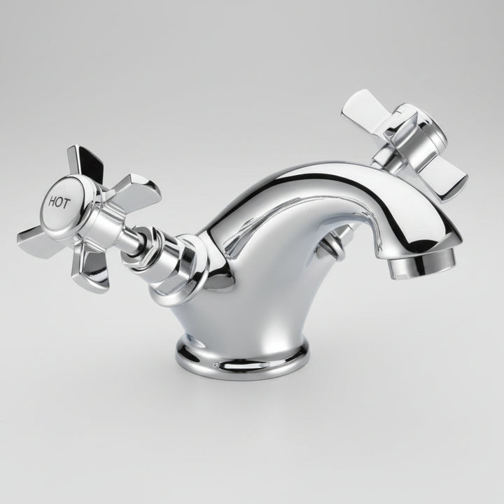 Cashel Traditional Basin Mixer & Waste (Chrome)