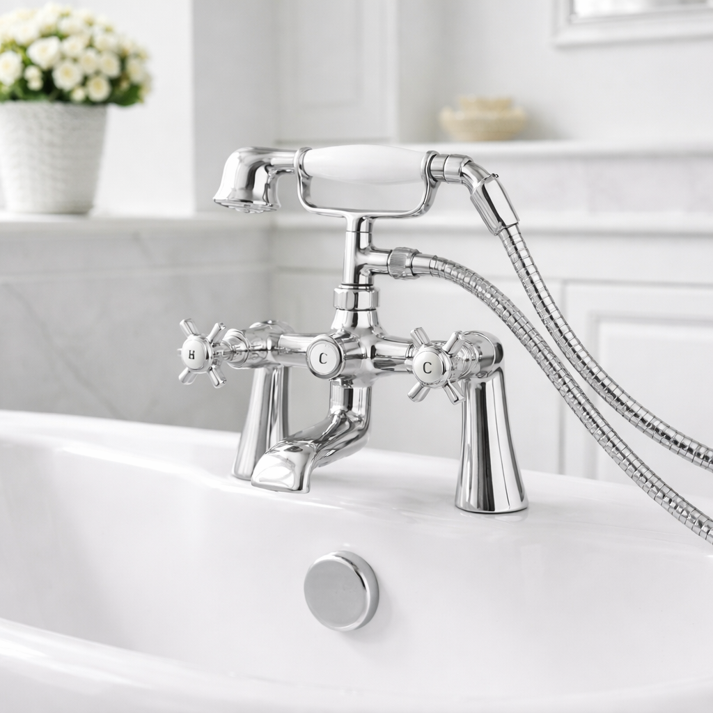 Cashel Traditional Bath Shower Mixer (Chrome)
