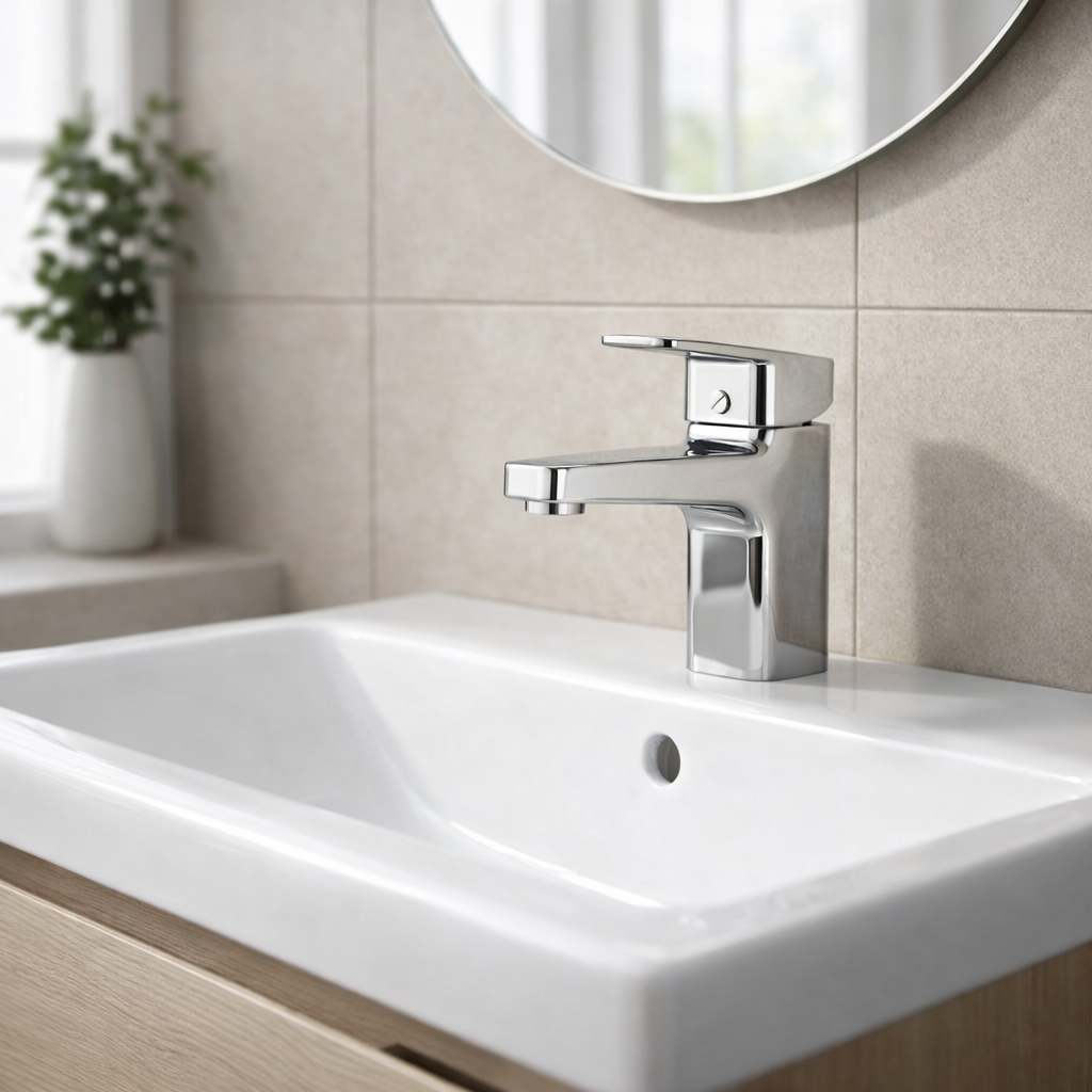 Ceraplan Basin Mixer & Click Waste (Chrome)