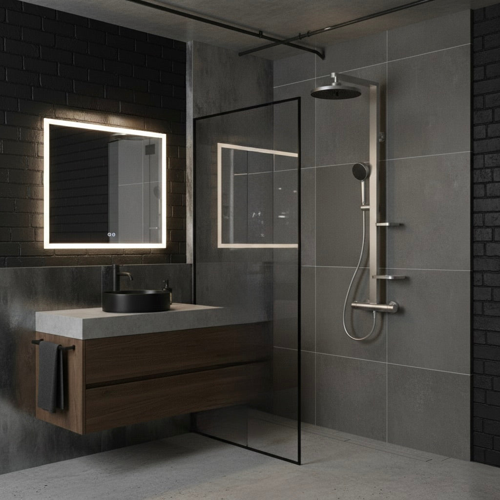 Ceratherm Alu+ Dual Shower System (Satin Chrome)