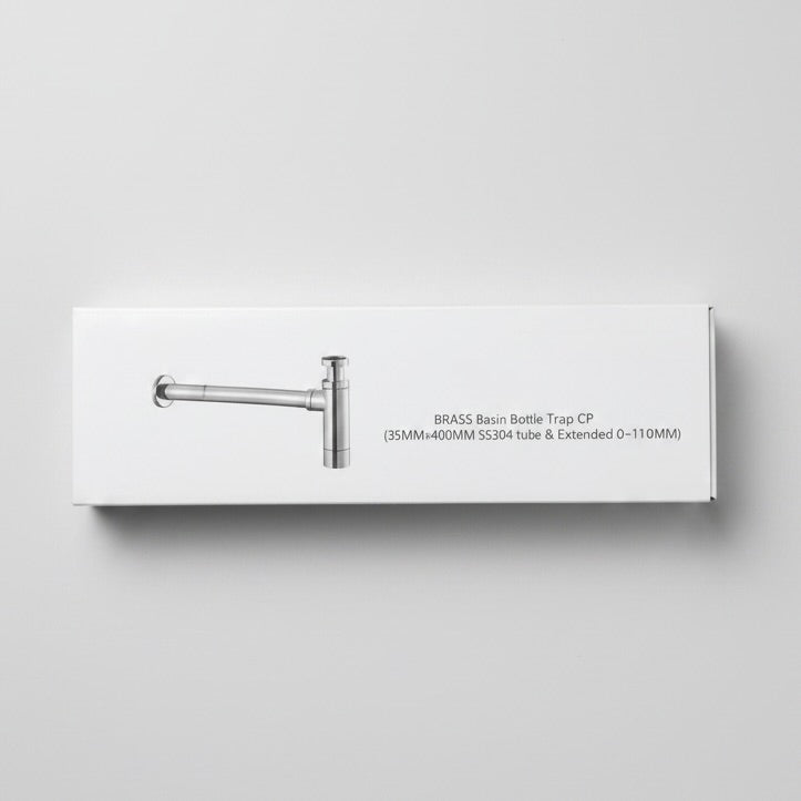 Bottle Trap 32mm Chrome c/w 400mm Chrome Pipe