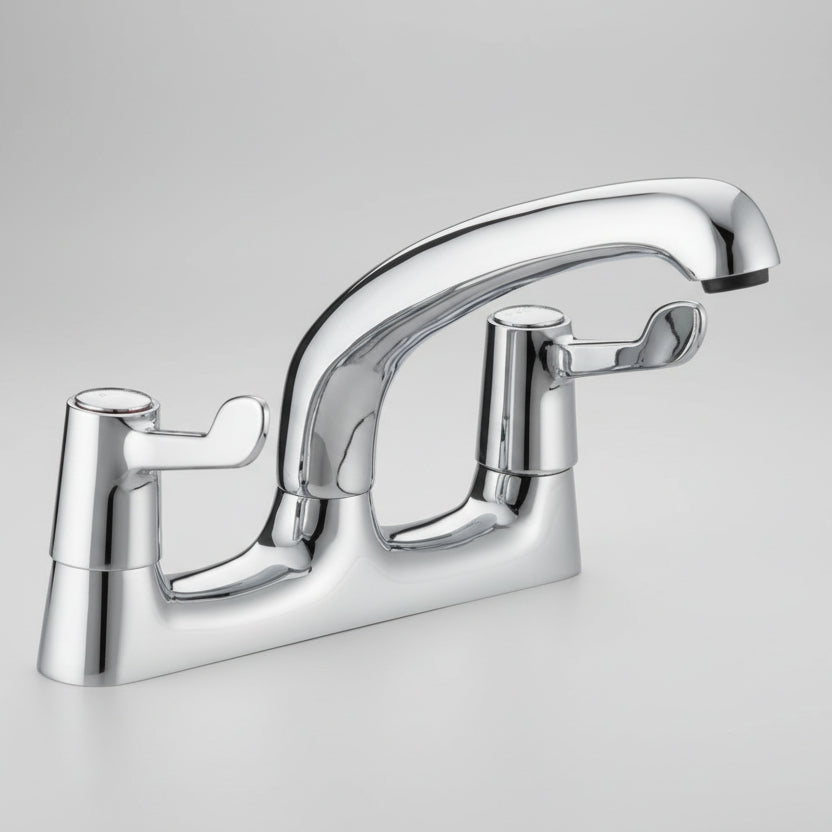 Plumbdirect Lever Deck Sink Mixer - Chrome