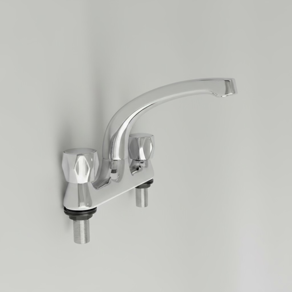 Crown Deck Kitchen Sink Mixer Tap - Chrome