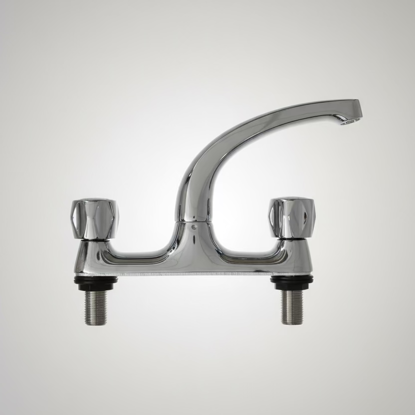 Crown Deck Kitchen Sink Mixer Tap - Chrome