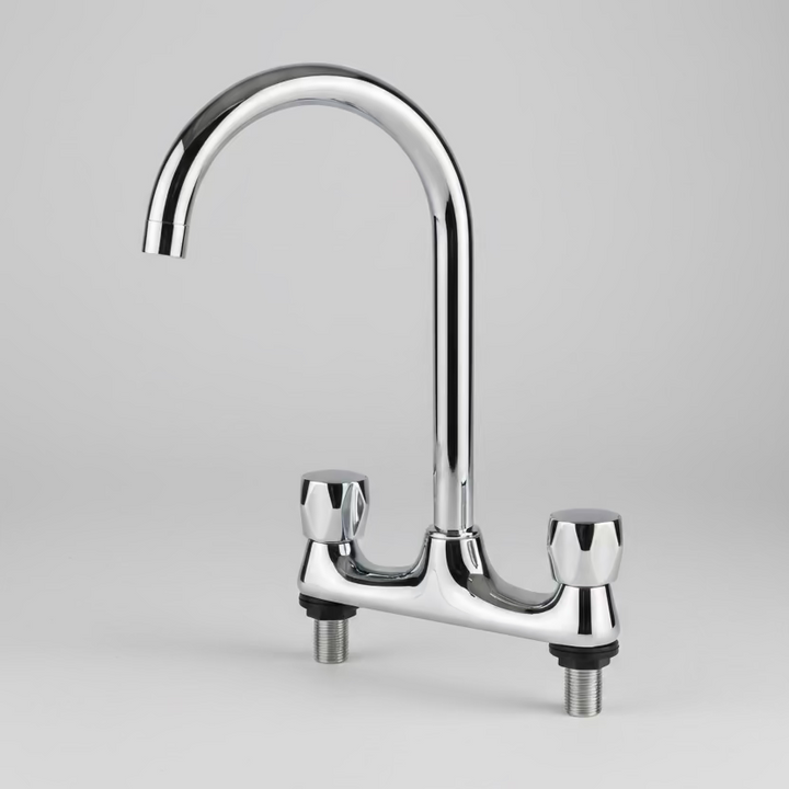 Crown High Spout Dual Control Kitchen Sink Mixer Tap – Chrome