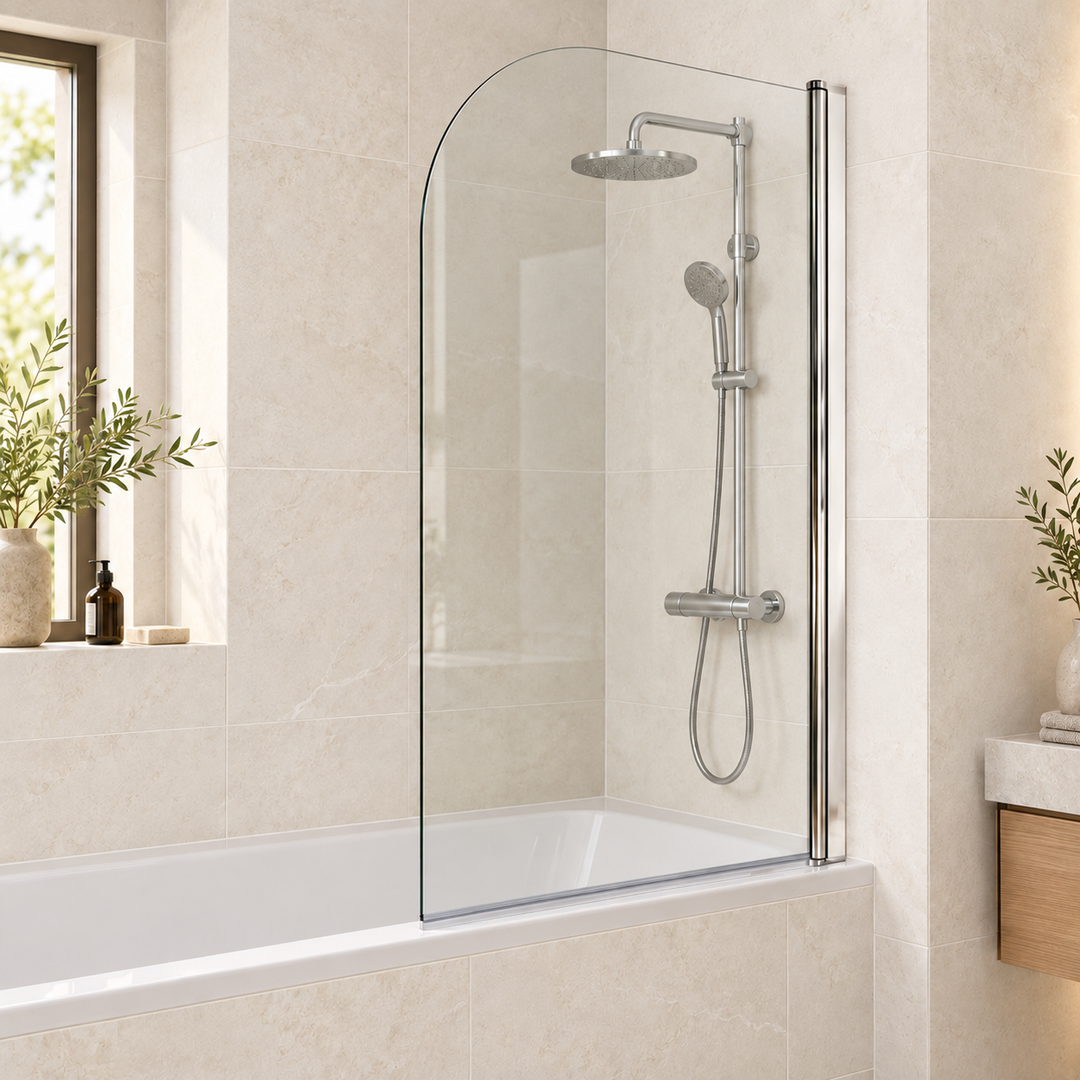 Curved Rotating Over Bathscreen (Silver)