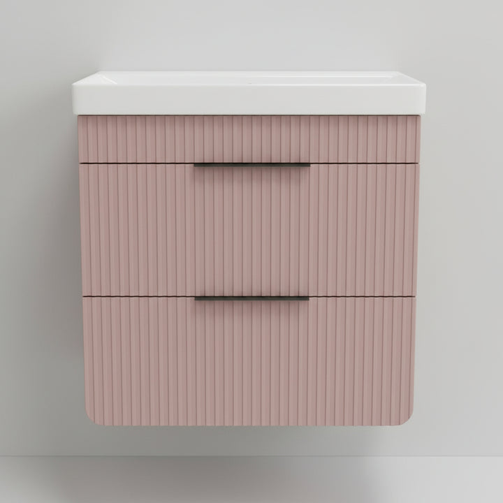 Pedro 60cm Wall Mounted Vanity Unit in Pink