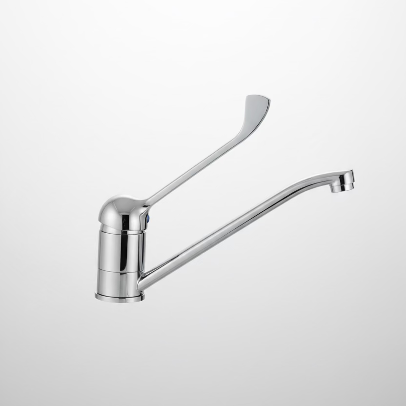 Extended Lever Mono Kitchen Sink Mixer Tap - Chrome