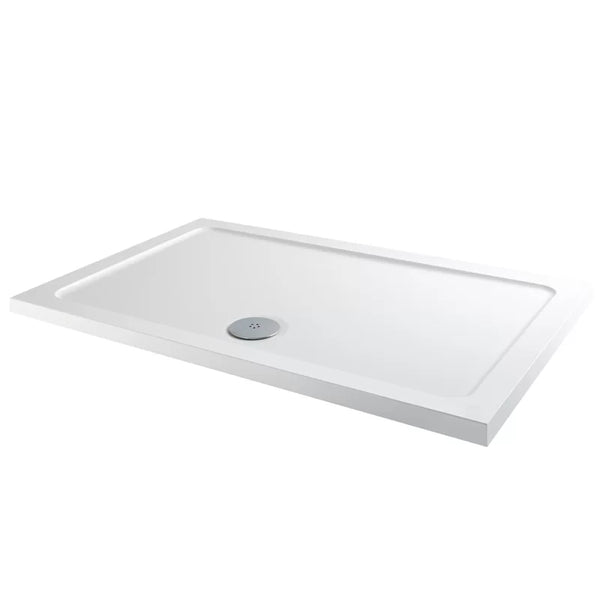 Elements - Slimline Rectangular Shower Tray (White)