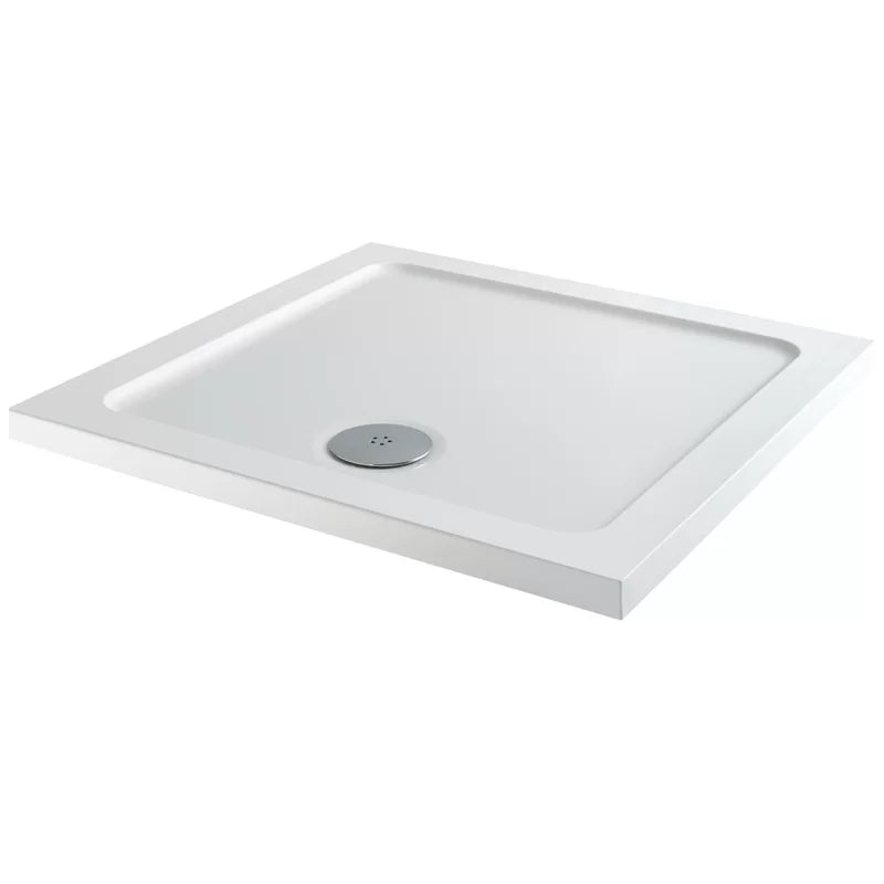Elements - Slimline Square Shower Tray (White)