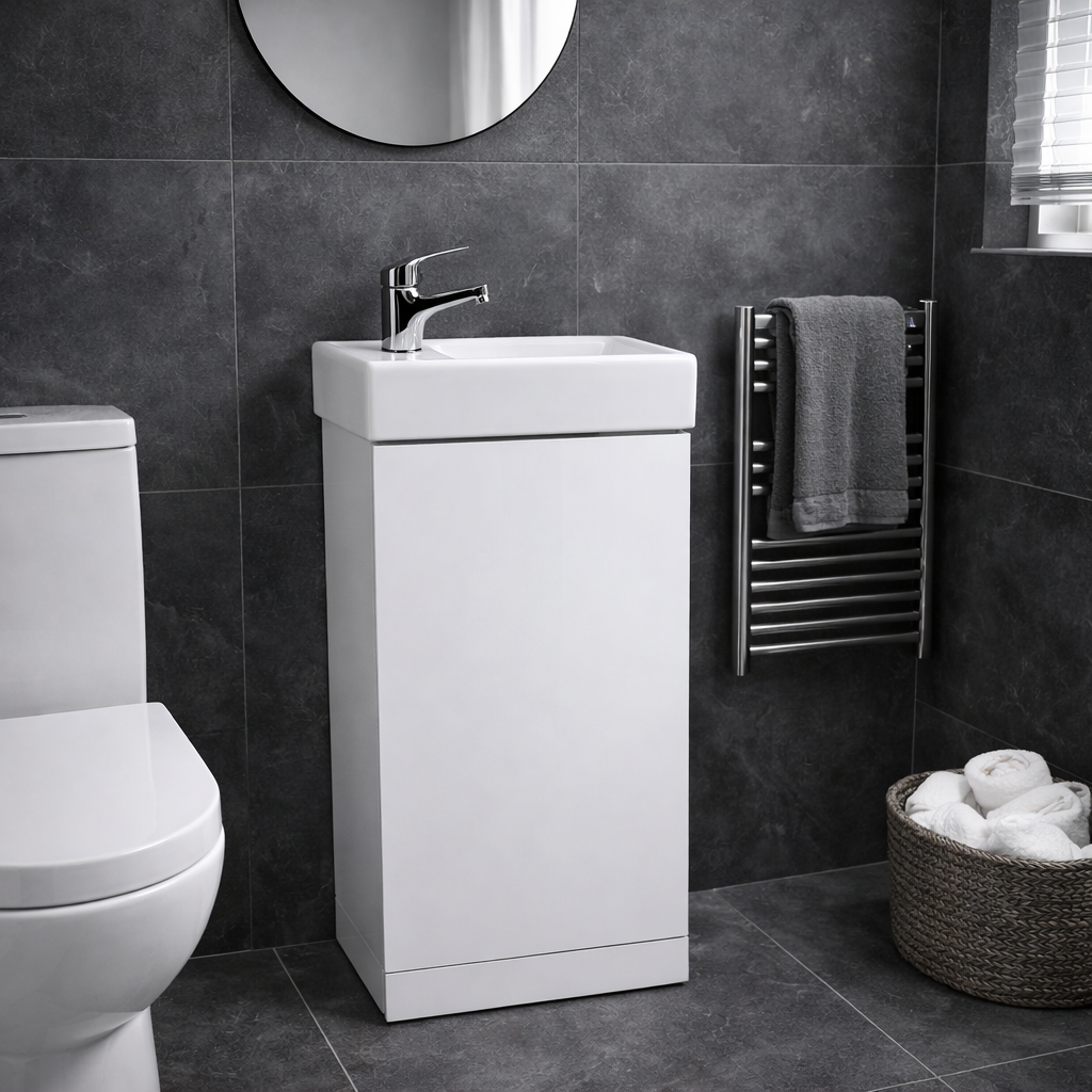 Strata 400mm Cloakroom Vanity & Basin with Tap