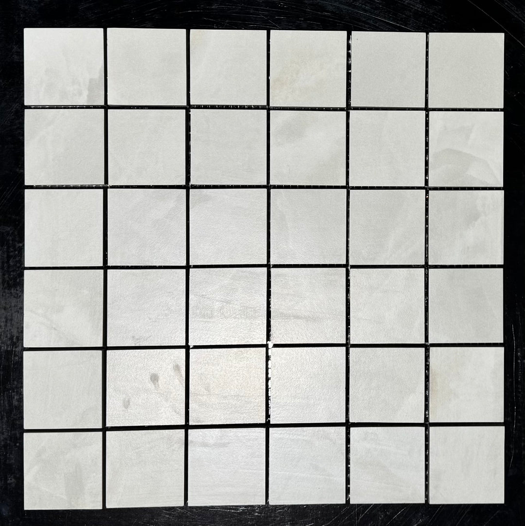 Fame Ivory Satin 300mm Mosaic Tile Sheet