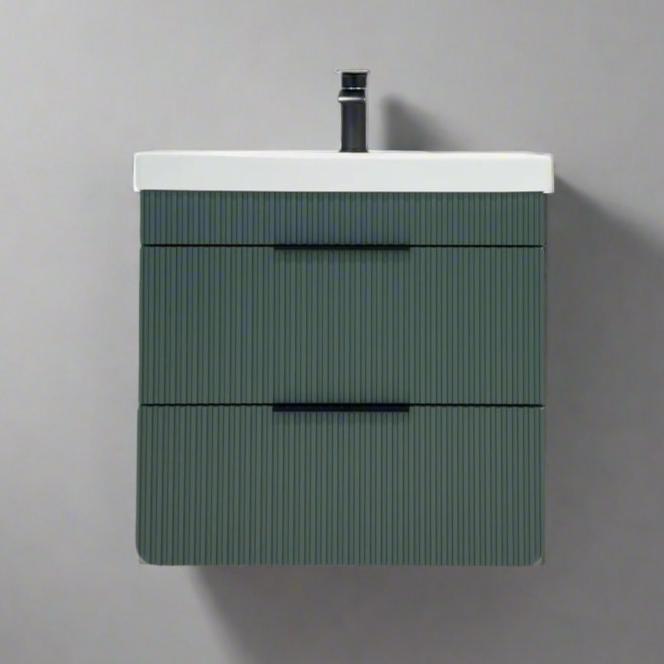 Pedro 60cm Wall Mounted Vanity Unit in Green