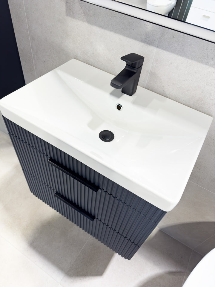 Pedro 60cm Wall Mounted Vanity Unit in Indigo Blue