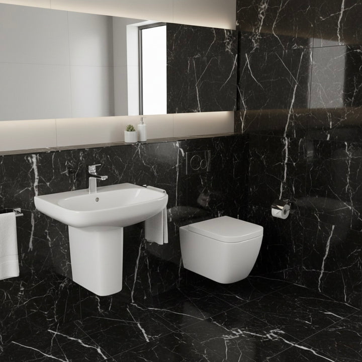 Ideal Standard i.Life 40cm Cloakroom Basin & Semi-Pedestal