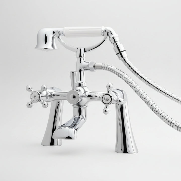 Adare Traditional Bath Shower Mixer - Chrome