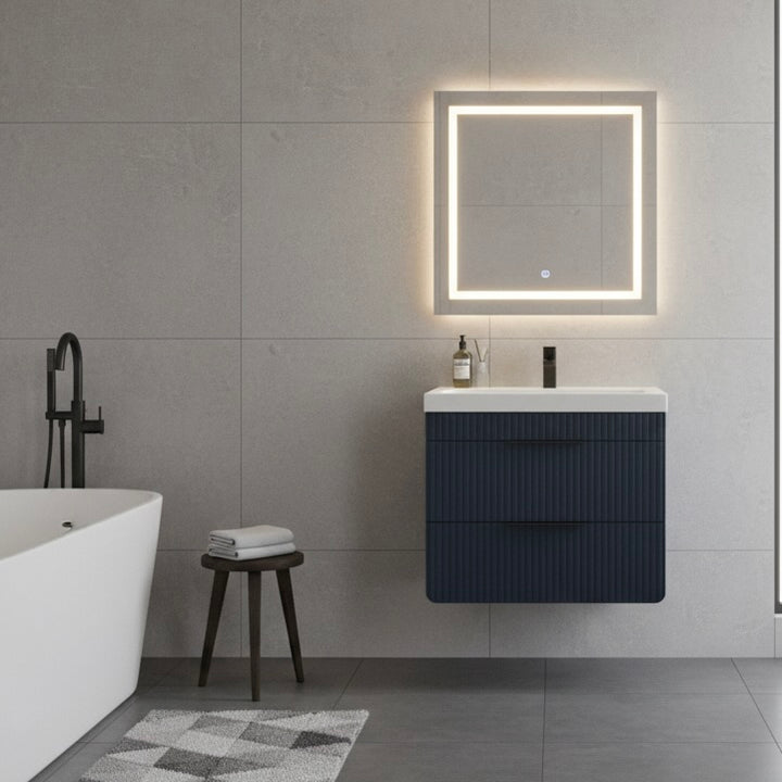 Pedro 60cm Wall Mounted Vanity Unit in Indigo Blue