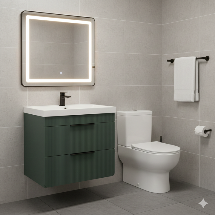 Pedro 60cm Wall Mounted Vanity Unit in Green
