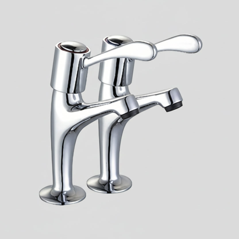 Plumbdirect Lever Kitchen High Neck Sink Taps (Pair)